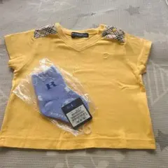 バーバリー イエロー トップスと靴下セット