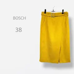 【BOSCH】　美品　スラブツイルスカート　タイトスカート　スリット　高見え