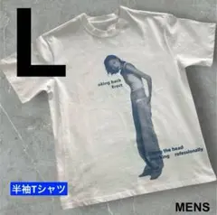 Tシャツ　opium メンズ　L 白　夏　半袖　プリント