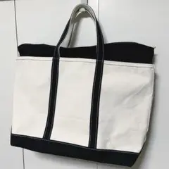 llbeanトートバッグ ラージ ホワイト/ブラック