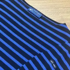 T0 ウェッソン SAINTJAMES　ボーダー黒青紫S相当【美品、フランス製】