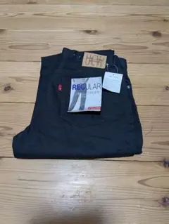 新品　UNIQUE ユニクロ REGULAR straight ブラックパンツ