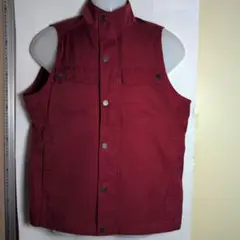 美品CROCODILE　ベスト　クロコダイル　メンズ　M　綿ポリ混　赤