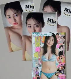 白濱美兎　ヤングアニマル　25年15号　付録のクリアファイルは３枚