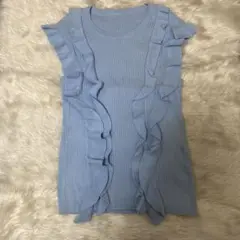 未使用■タグ無し フリル袖ベスト