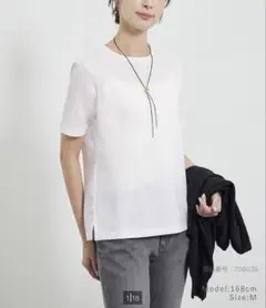 今期新品　プラステ　マルチファンクションクルーネックTシャツ　ホワイト