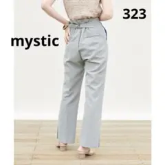323 mystic センタープレスセミフレアパンツ