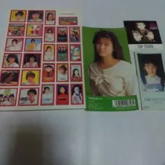 90年代80年代アイドルシールとカード？　里中茶美　山口弘美　酒井美紀　小高恵美