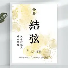 【ユニセックスデザイン命名書】命名書Ⅲ ① 109