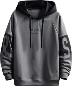 パーカー メンズ 大きいサイズ (2XL, グレー)