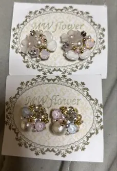 ビジューピアスセット