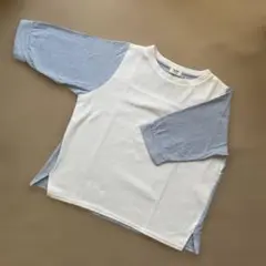 BEAMS HEART ストライプ五分袖カットソー