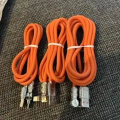 USB-AからUSB-C 充電ケーブル 3本セット オレンジ