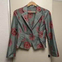 HIROKO BIS 花柄ジャケット グリーン