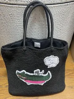 ラドローLUDOWワニ&ネズミ柄コードバッグ鞄クロコダイル鰐クロコ鼠ハンドバッグ