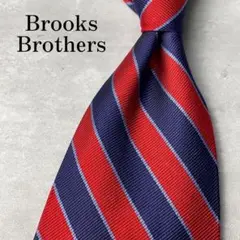 米国製 Brooks Brothers レップタイ ストライプ ネクタイ 紺 赤