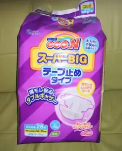 GOO.N スーパーBIG テープ止めタイプ 28枚入 4パック