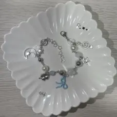 マットリボンbracelet ウィッシュコア 平成 森ガール 音符 星