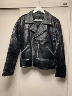 80年代ヴィンテージ！キングサイズ52！CAMPRIクラストライダースVOLTA CAMPRI VOLTA Patchwork Leather Riders Jacket ビンテージ