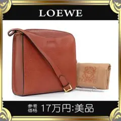 【全額返金保証・送料無料】ロエベのショルダーバッグ・正規品・美品・オールレザー