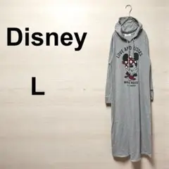 パーカーワンピース　ディズニー　フーディー　カジュアル