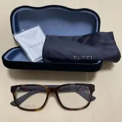 GUCCI グッチ ウェリントン型 メガネフレーム シェリーライン ロゴ 新品
