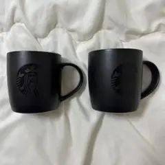 Starbucks スターバックス 黒 セラミック マグカップペア コストコ限定