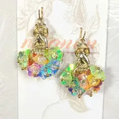 18745…チャーム・カラフルフラワー(1pair・2個)￥600