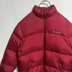 希少 carhartt カーハート ダウンジャケット レッド ワンポイントロゴ