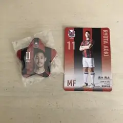 北海道コンサドーレ札幌 青木選手　太鼓判メニューカードと缶バッジセット