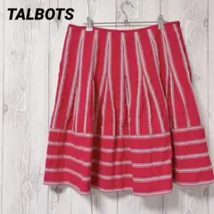 【タルボット】膝丈フレアスカート　ピンク　派手　10Pサイズ　大きめ