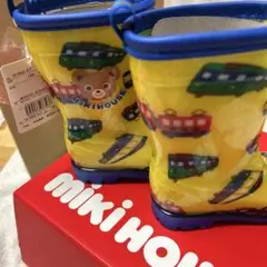 ♡新品未使用♡MIKI HOUSE♡電車柄♡プッチー君♡長靴♡13cm♡