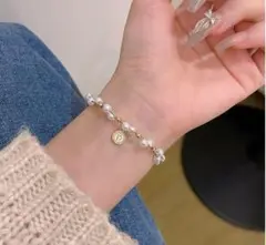 ♥️売れてます♥️ゴールド　シンプル　ブレスレット　ブライダル　パール　コイン