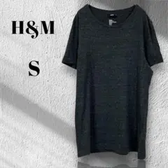 H＆M　半袖Tシャツ　S　グレー　トップス　メンズ カジュアル◆M3656