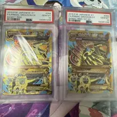 ゲンシグラードンEX UR PSA10 アンリミ　1ED 2連番 世界124枚