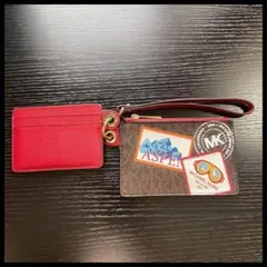 マイケルコース コインケース × カードケース ブラウン レッド 新品 未使用