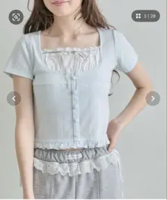 OLIVE des OLIVE ドッキングカットソー サックスブルー