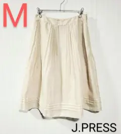 美品　Jプレス　J.PRESS　プリーツスカート　ベージュ　M　匿名配送
