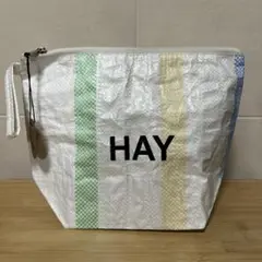 【未使用】HAY ヘイ　キャンディストライプ　ウォッシュバッグ　ポーチ Mサイズ
