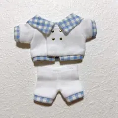 15cm、16cm ぬい 服　セーラージャケット+パンツ　ライトブルー