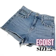 ⭐️A1004⭐️ EGOIST ♥ 切りっぱなし カットオフ デニム ショーパン
