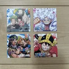 ワンピース 他 ナツコミツインステッカー 4枚セット