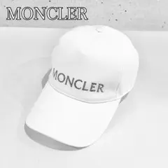 良品 モンクレール ベースボールキャップ レディース ホワイト ロゴ入り