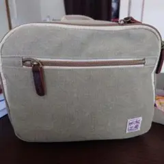 カーキ キャンバス ショルダーバッグ