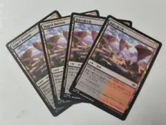 MTG　鋸歯の痩せ地（日本語版２枚・英語版２枚）４枚セット