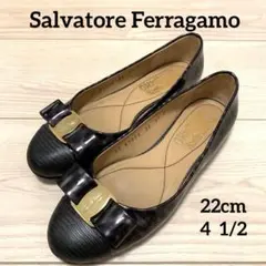 希少 Salvatore Ferragamo フラットパンプス 4 1/2