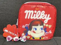 ミルキースクエアポーチ　ミニチュアチャーム付　タイトー限定