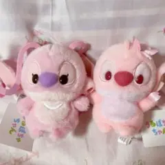 ディズニーストア　うるぽちゃちゃん　スティッチ　エンジェル　ぬいぐるみ タグ付き