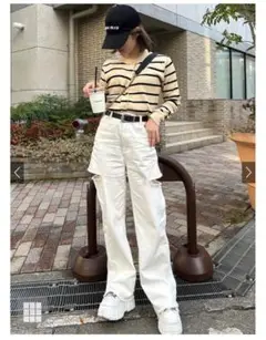 スリットダメージワイドパンツ[gm633]