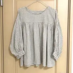 Samansa Mos2 チェックブラウス